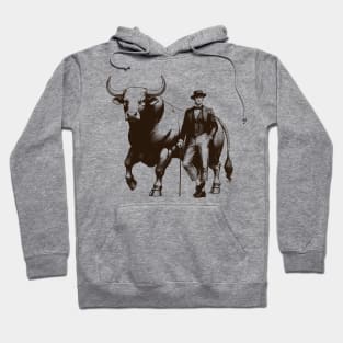 man and bull Hoodie